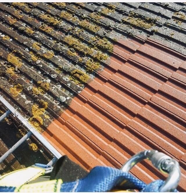 Roof coating, mid-transformation